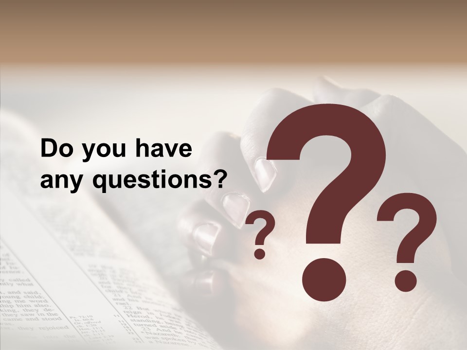 Book Christian White PowerPoint Template