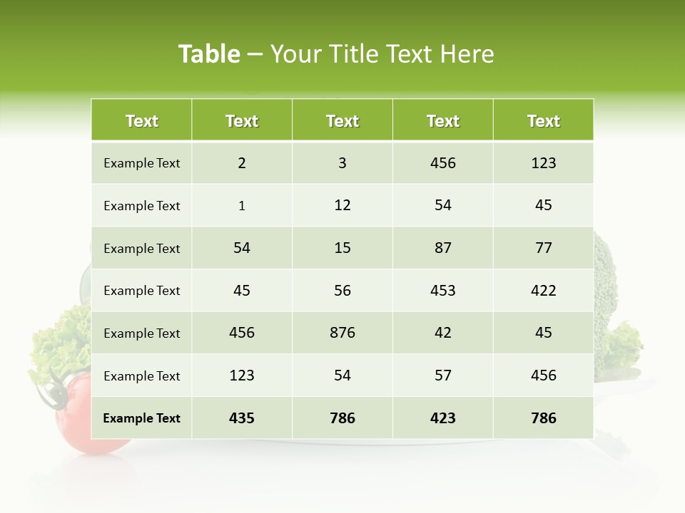 Background Meal Fresh PowerPoint Template