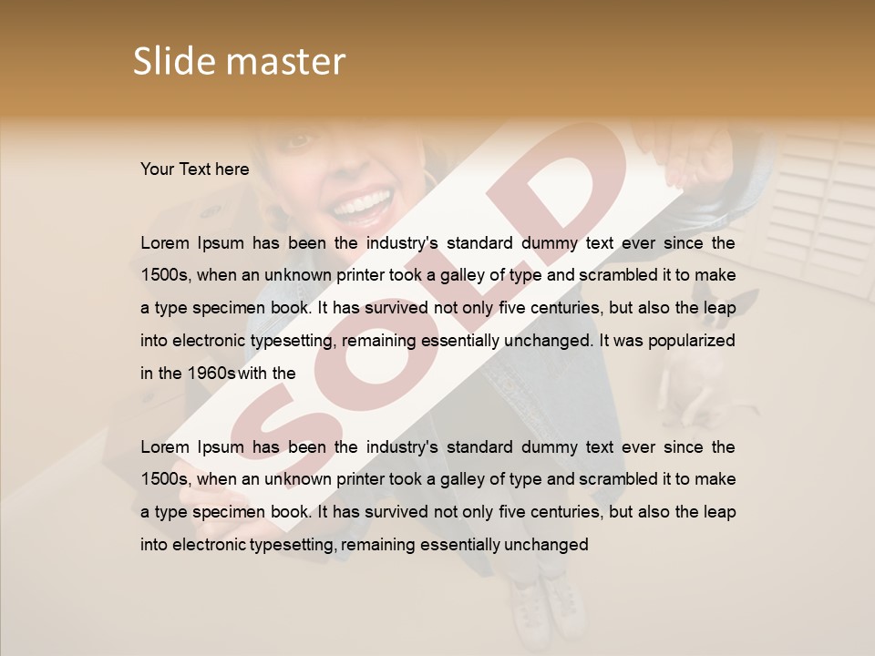 Room Happy Wide PowerPoint Template