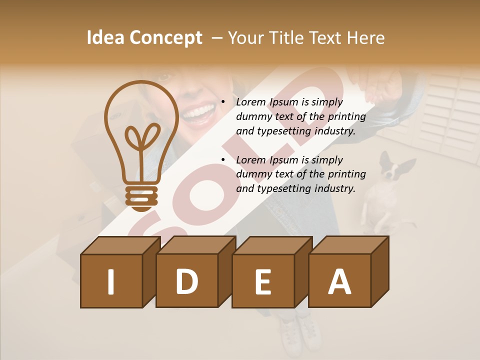 Room Happy Wide PowerPoint Template