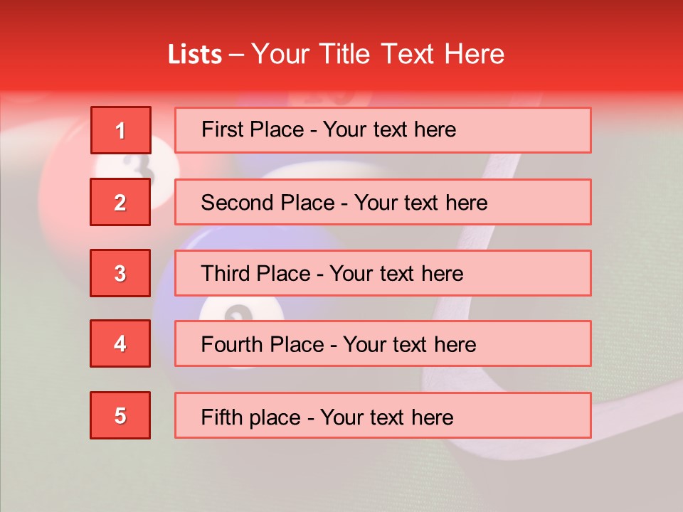Passion Symbol Snooker PowerPoint Template