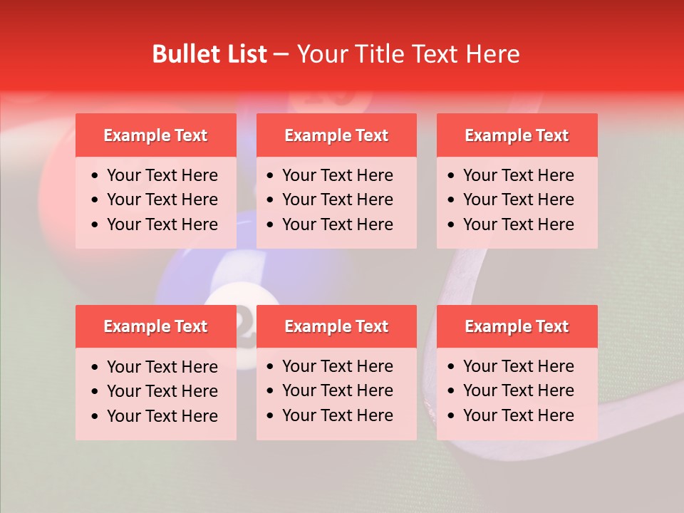 Passion Symbol Snooker PowerPoint Template