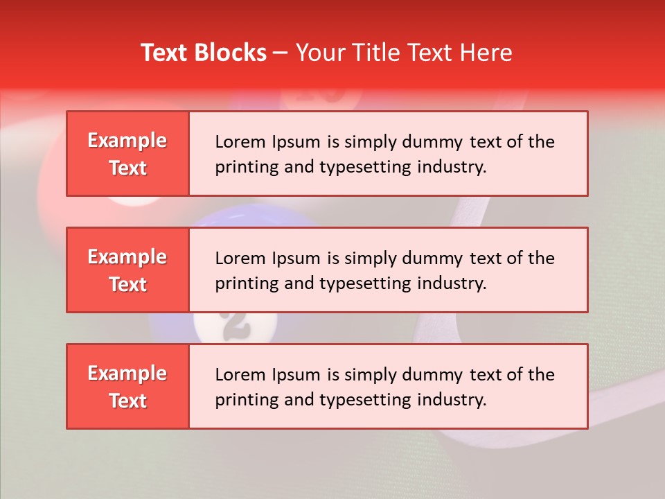 Passion Symbol Snooker PowerPoint Template