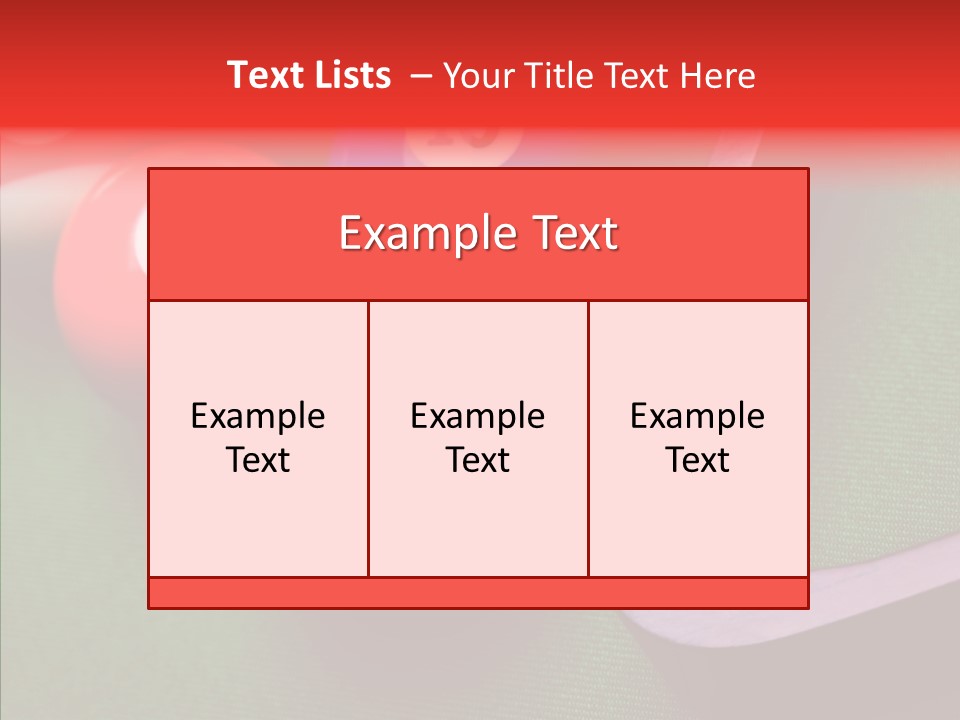 Passion Symbol Snooker PowerPoint Template