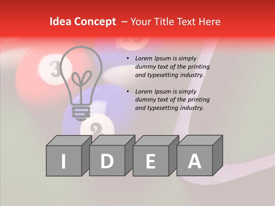 Passion Symbol Snooker PowerPoint Template