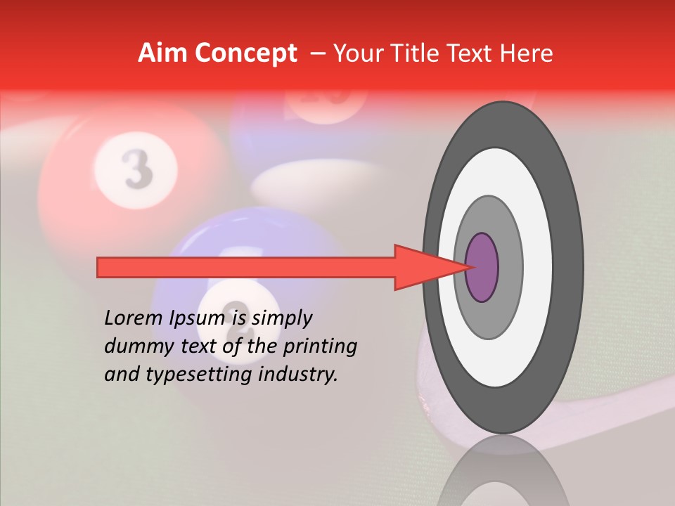 Passion Symbol Snooker PowerPoint Template