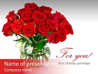 Festive Floral Posy PowerPoint Template