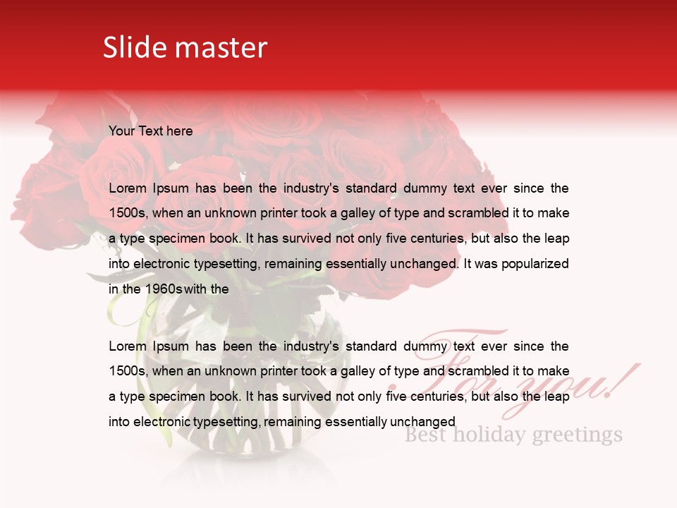 Festive Floral Posy PowerPoint Template