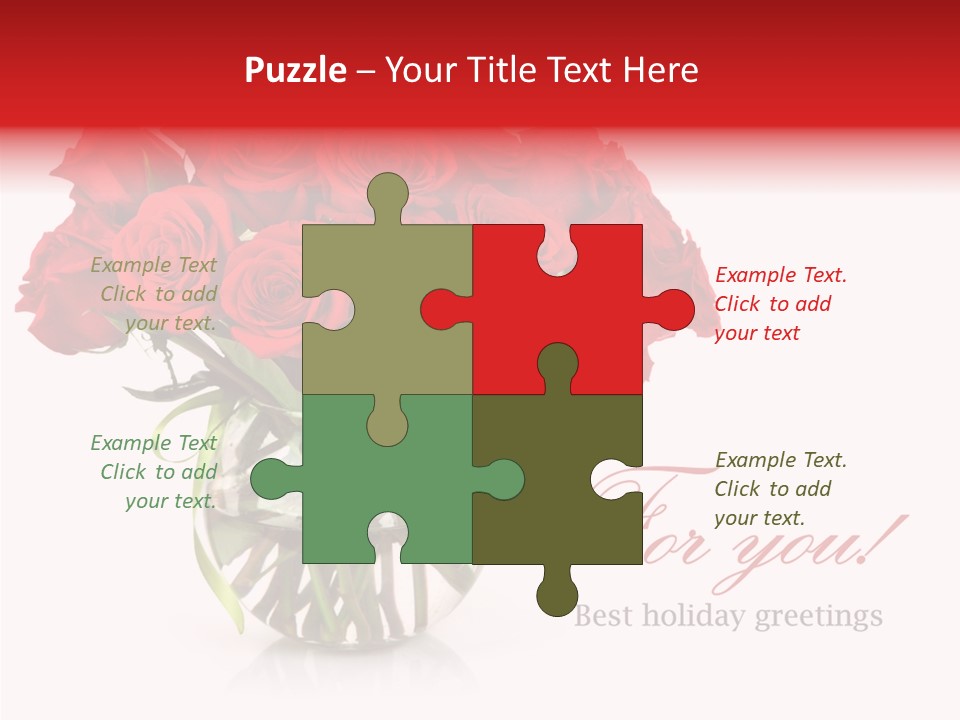 Festive Floral Posy PowerPoint Template