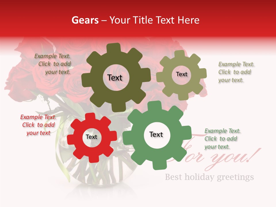 Festive Floral Posy PowerPoint Template