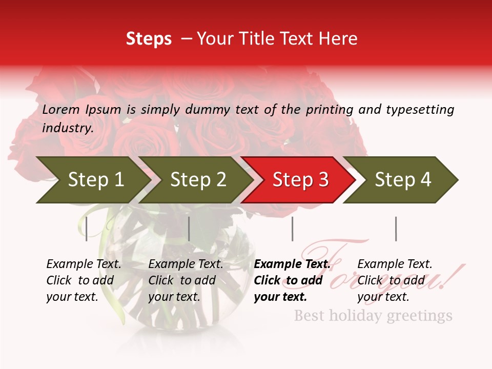 Festive Floral Posy PowerPoint Template