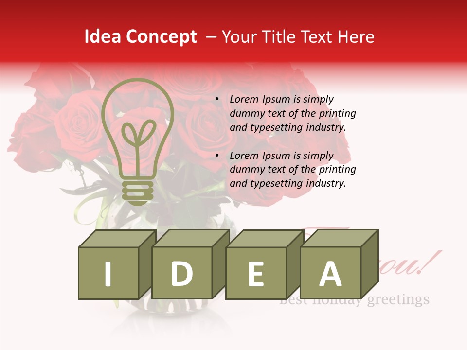 Festive Floral Posy PowerPoint Template