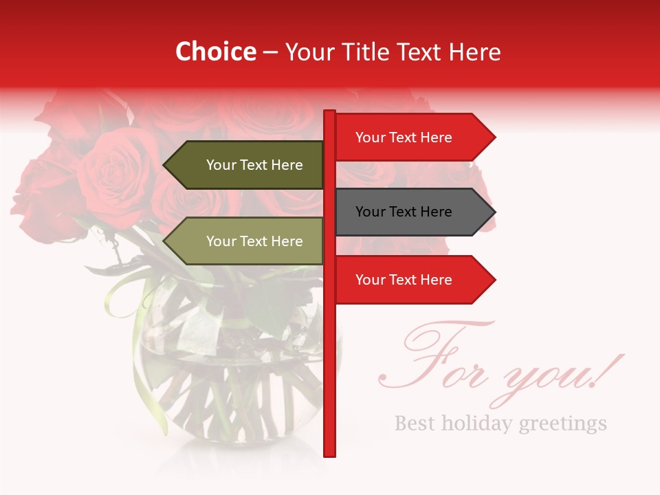 Festive Floral Posy PowerPoint Template