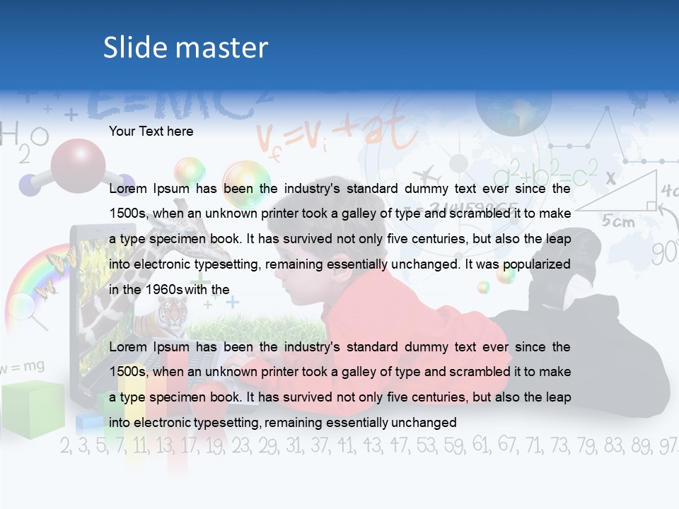 Floral Bud White PowerPoint Template