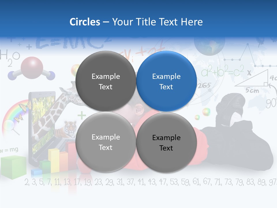 Floral Bud White PowerPoint Template