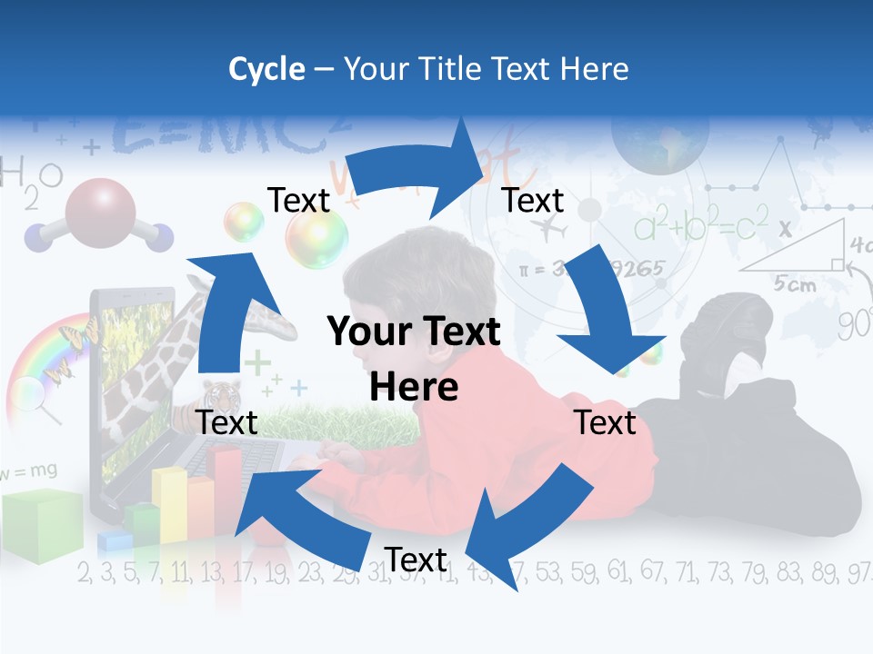 Floral Bud White PowerPoint Template