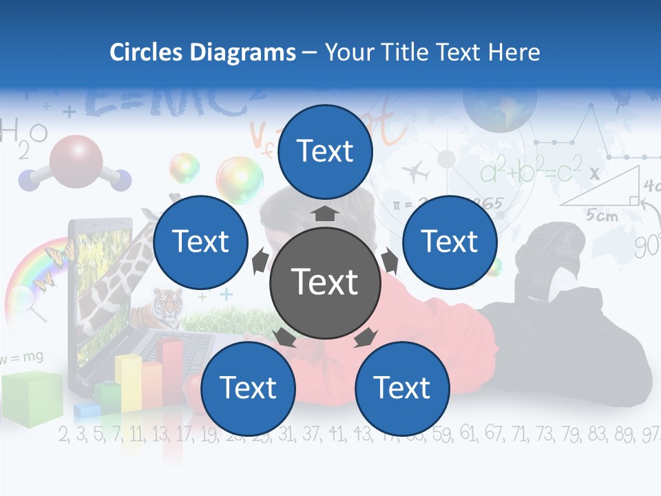 Floral Bud White PowerPoint Template