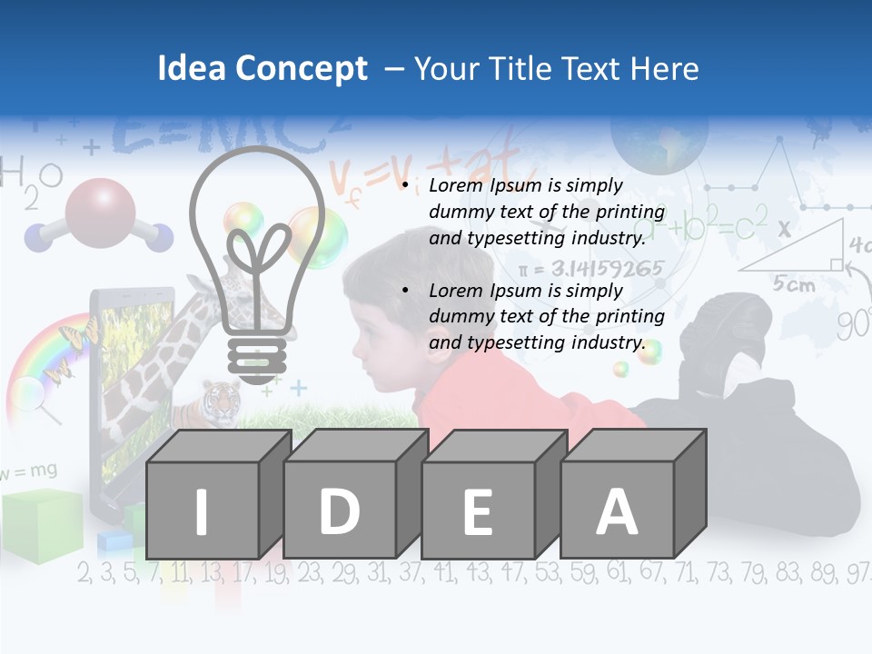 Floral Bud White PowerPoint Template