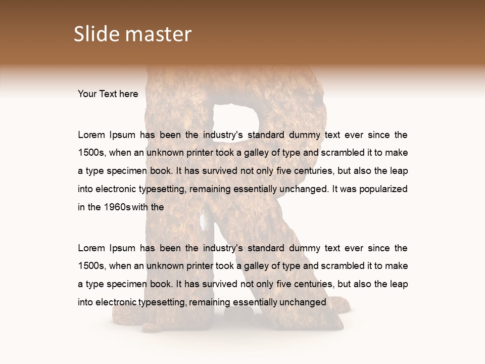 Calligraphy Sketch Mountain PowerPoint Template