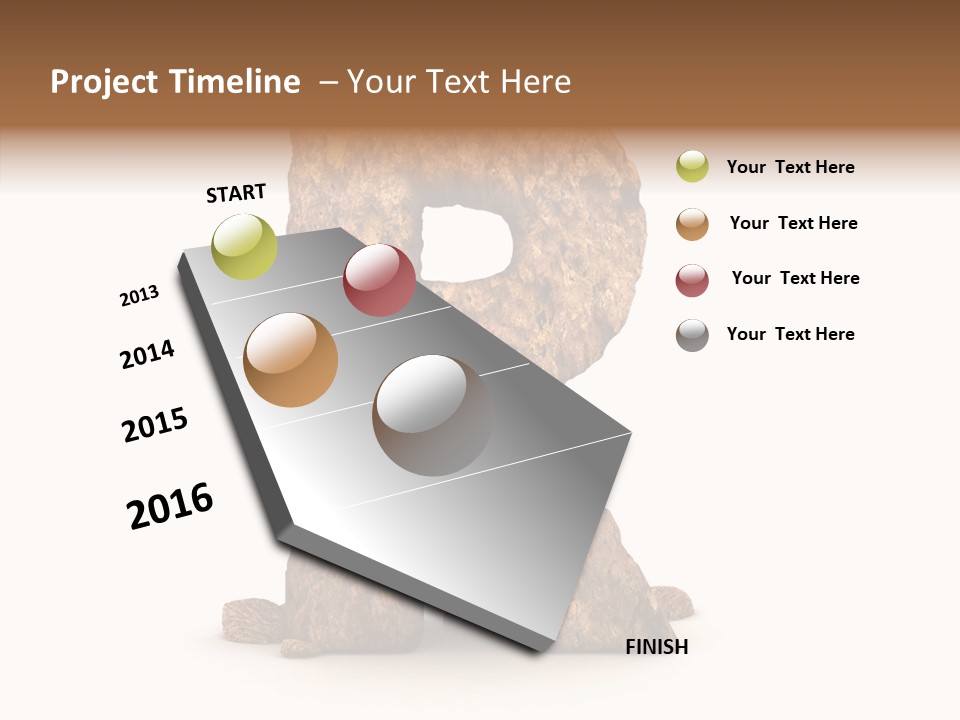 Calligraphy Sketch Mountain PowerPoint Template