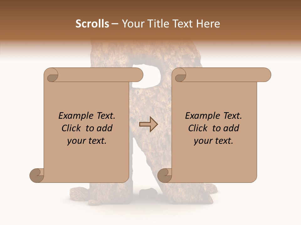 Calligraphy Sketch Mountain PowerPoint Template