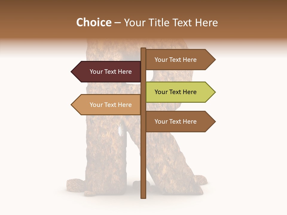 Calligraphy Sketch Mountain PowerPoint Template