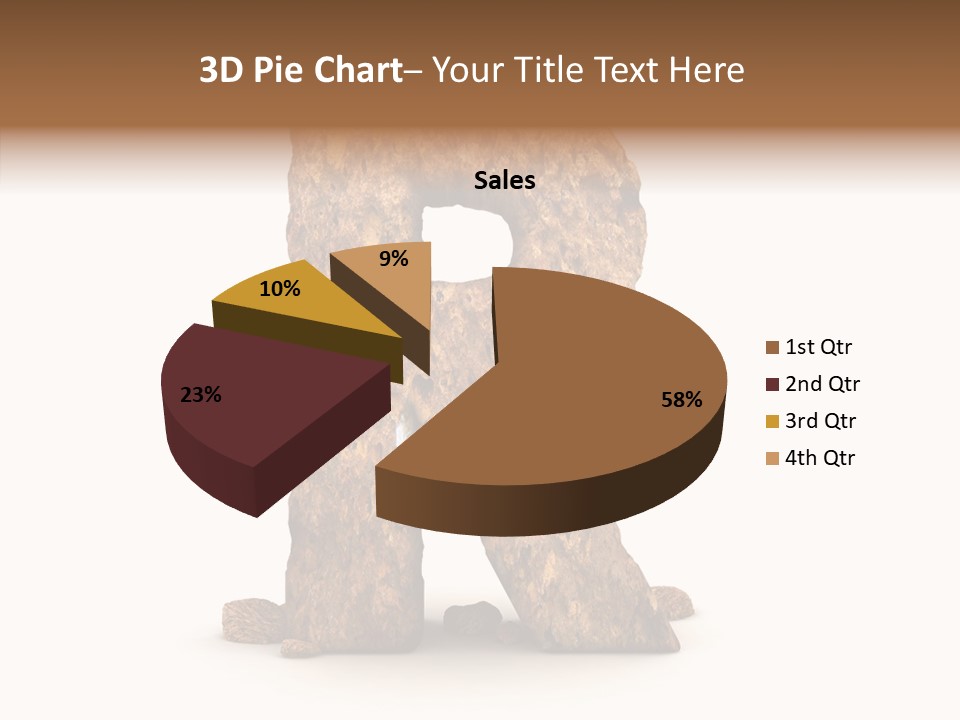 Calligraphy Sketch Mountain PowerPoint Template