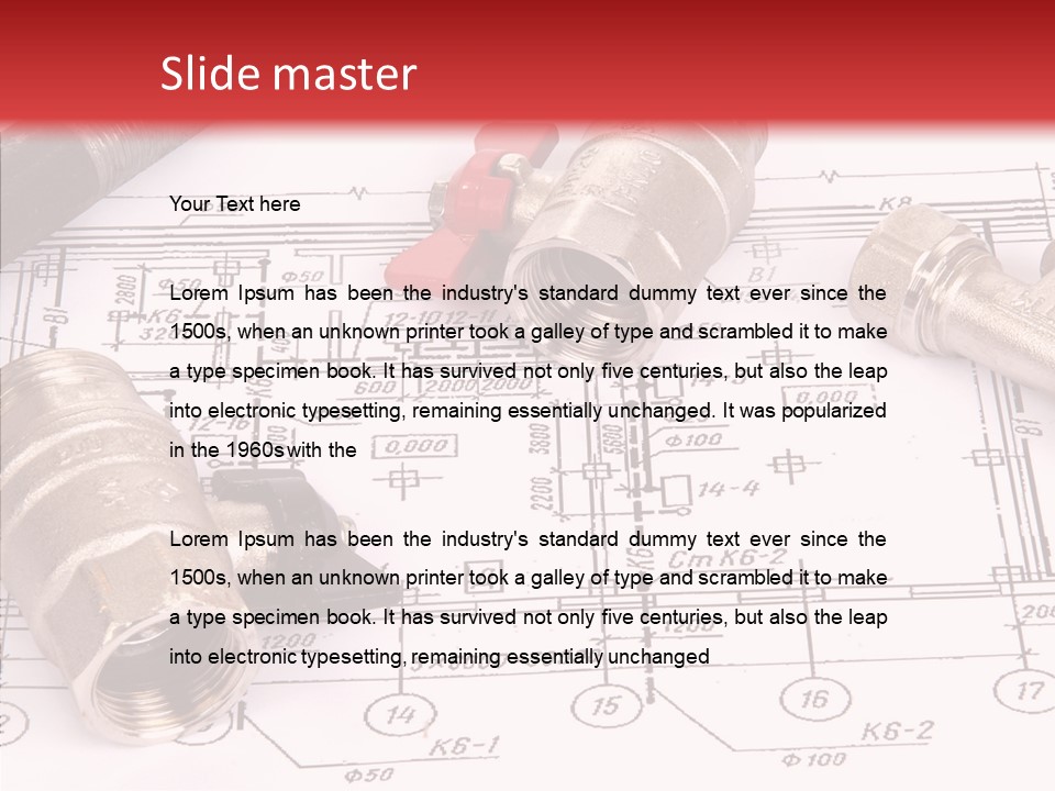 Wrench Isolated Pipes PowerPoint Template