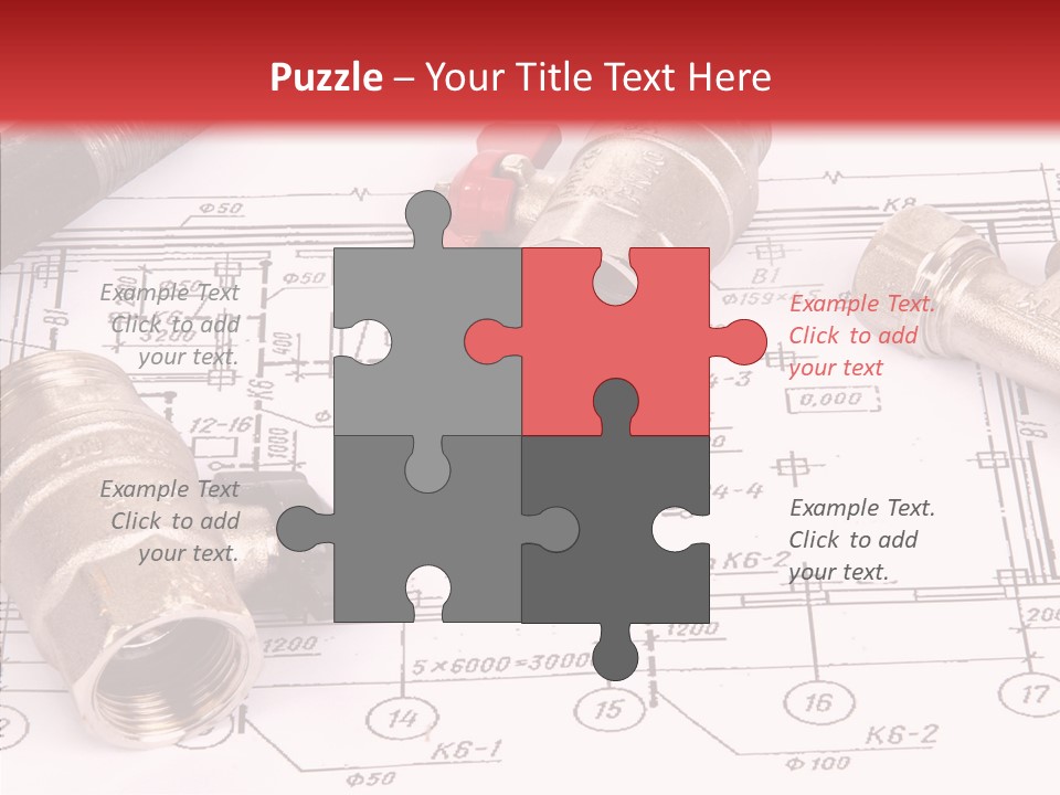 Wrench Isolated Pipes PowerPoint Template