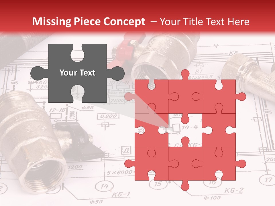 Wrench Isolated Pipes PowerPoint Template