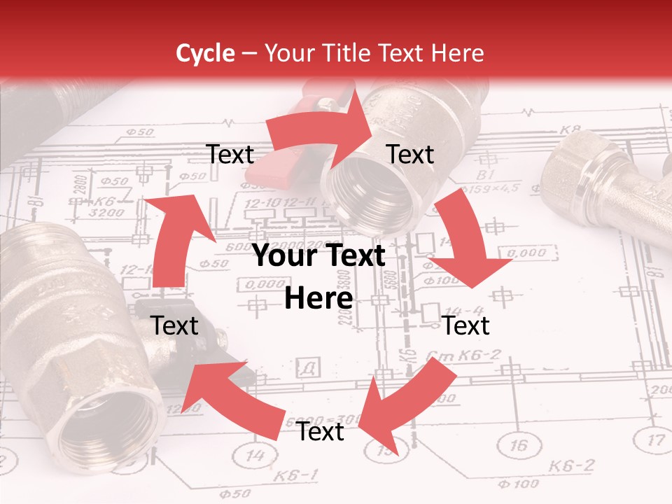 Wrench Isolated Pipes PowerPoint Template