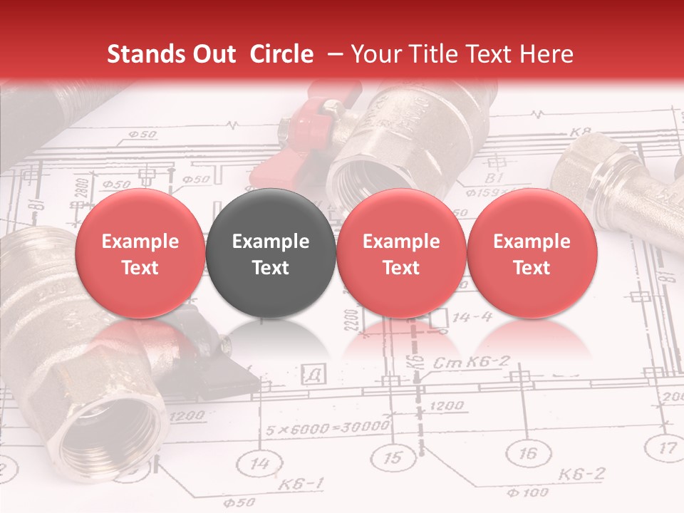 Wrench Isolated Pipes PowerPoint Template
