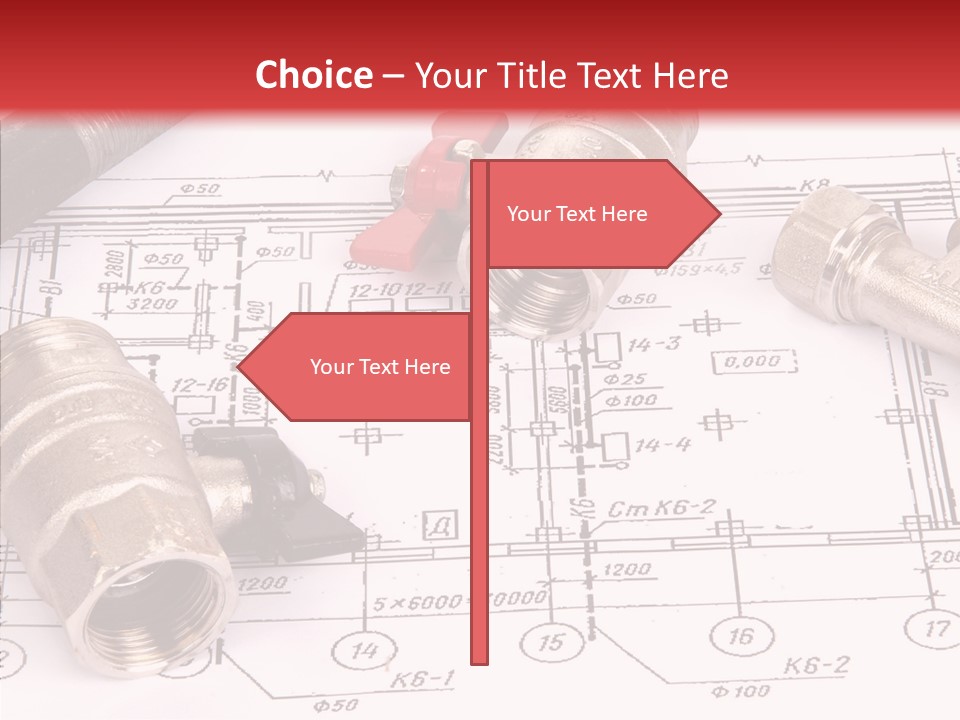 Wrench Isolated Pipes PowerPoint Template