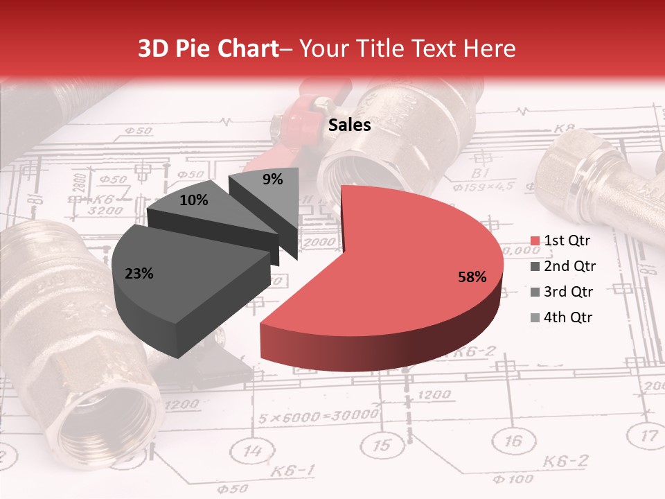 Wrench Isolated Pipes PowerPoint Template