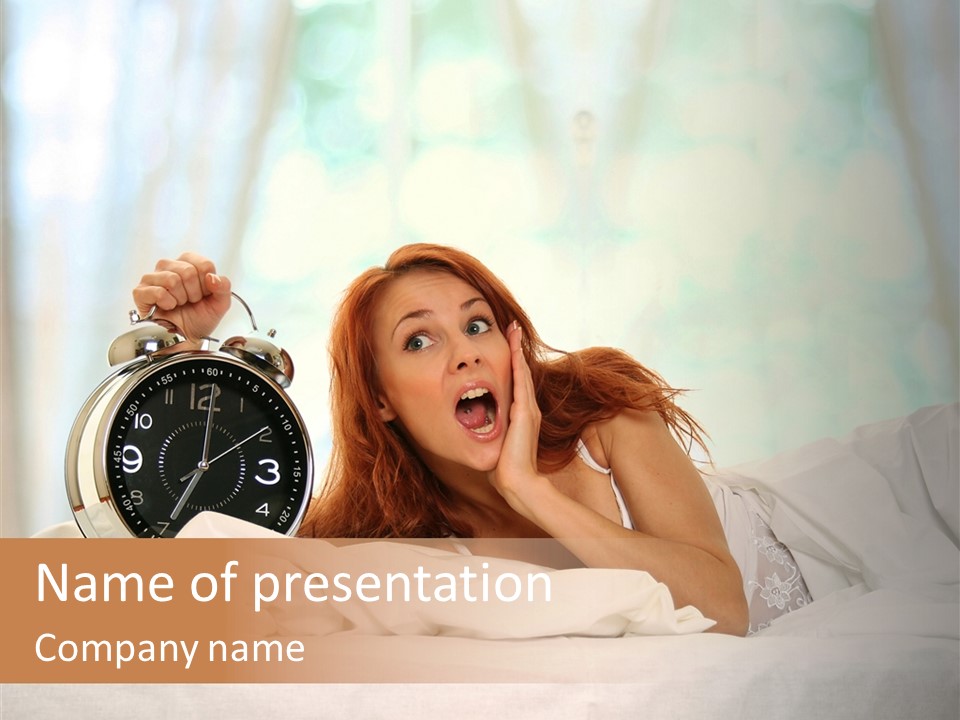 Sadness Bed Morning PowerPoint Template