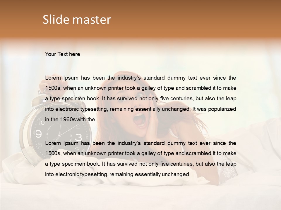 Sadness Bed Morning PowerPoint Template