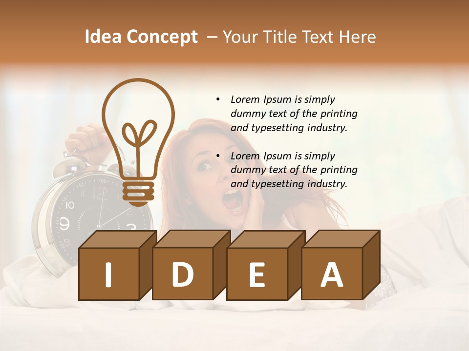 Sadness Bed Morning PowerPoint Template