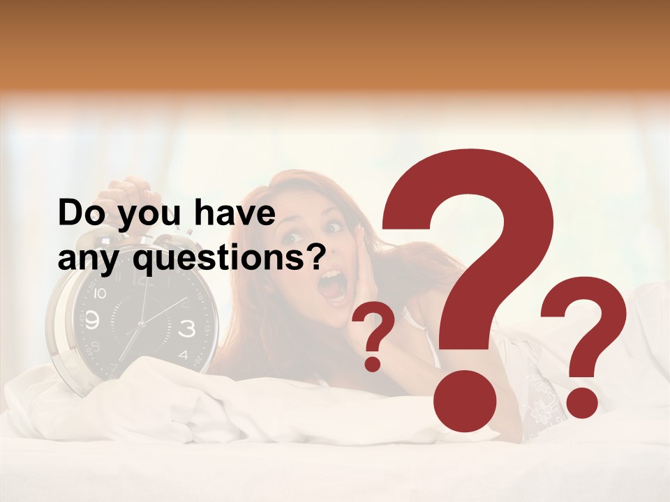 Sadness Bed Morning PowerPoint Template