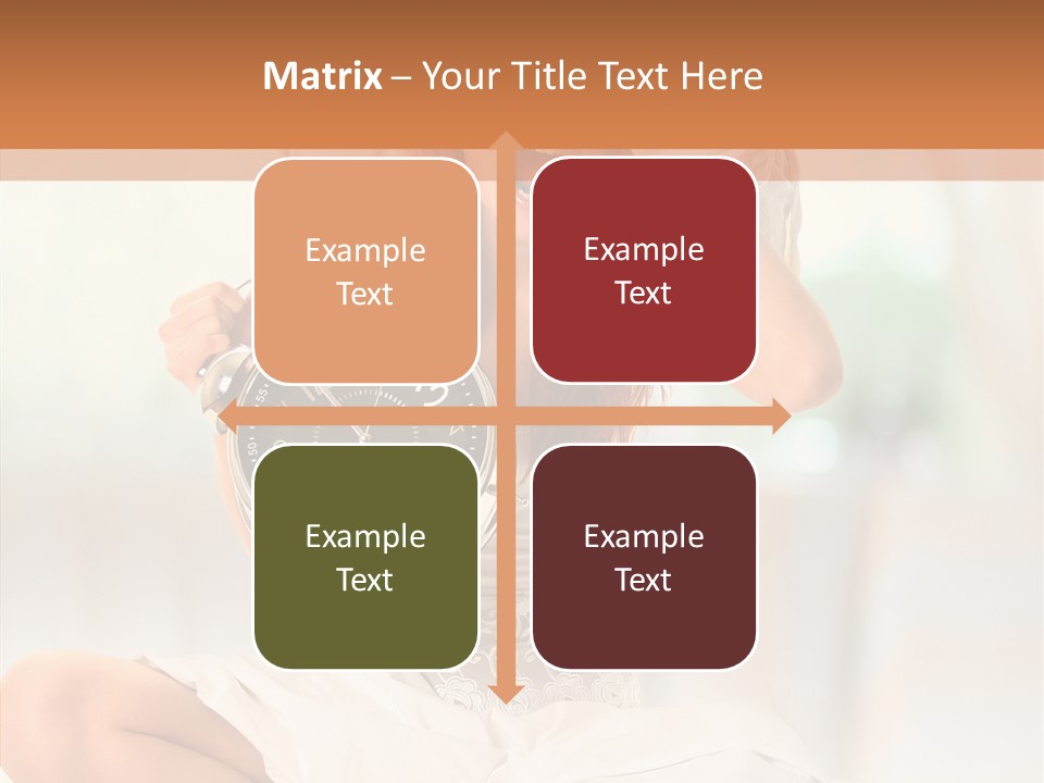 Female White Ring PowerPoint Template