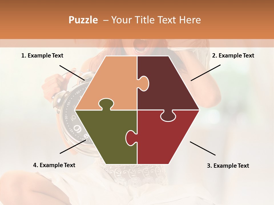 Female White Ring PowerPoint Template