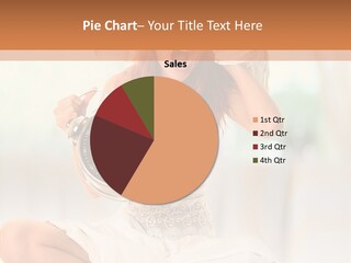 Female White Ring PowerPoint Template