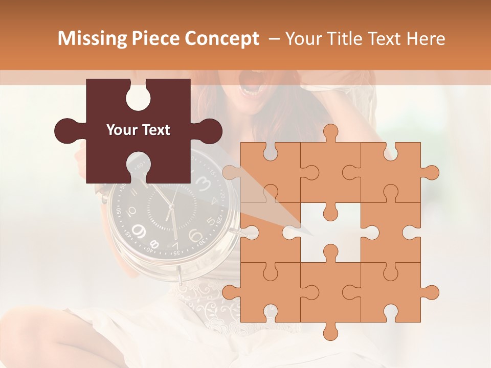 Female White Ring PowerPoint Template