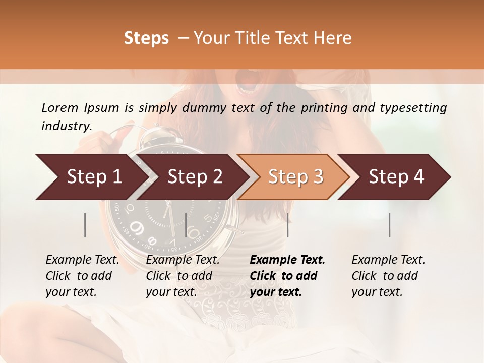 Female White Ring PowerPoint Template