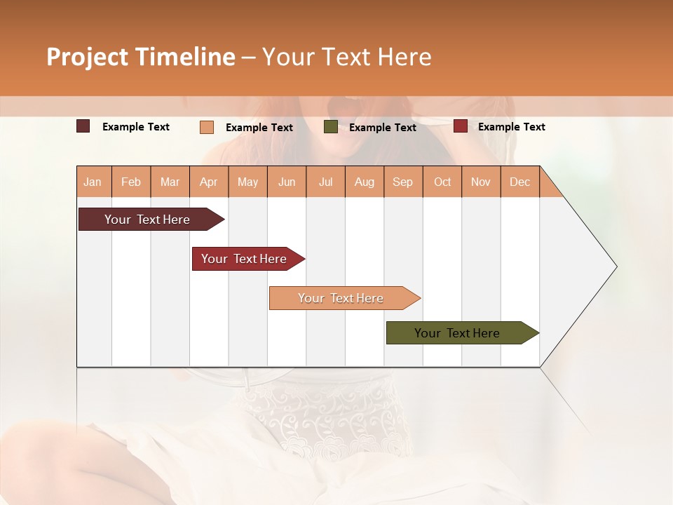 Female White Ring PowerPoint Template