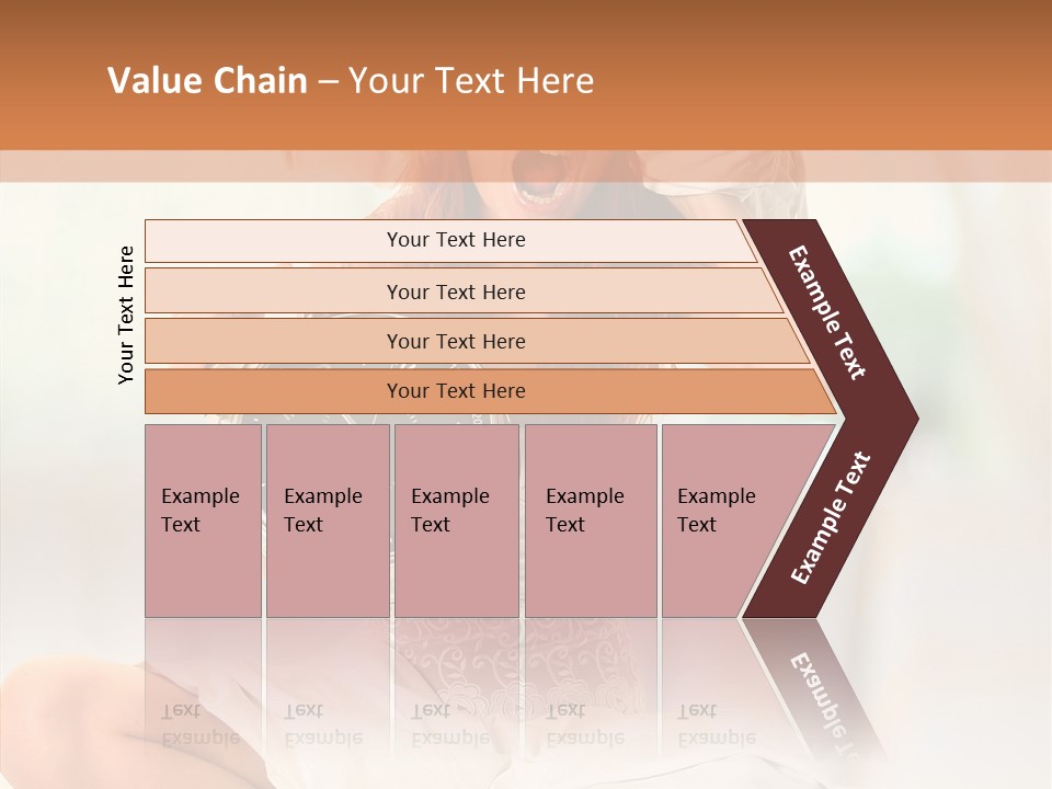 Female White Ring PowerPoint Template