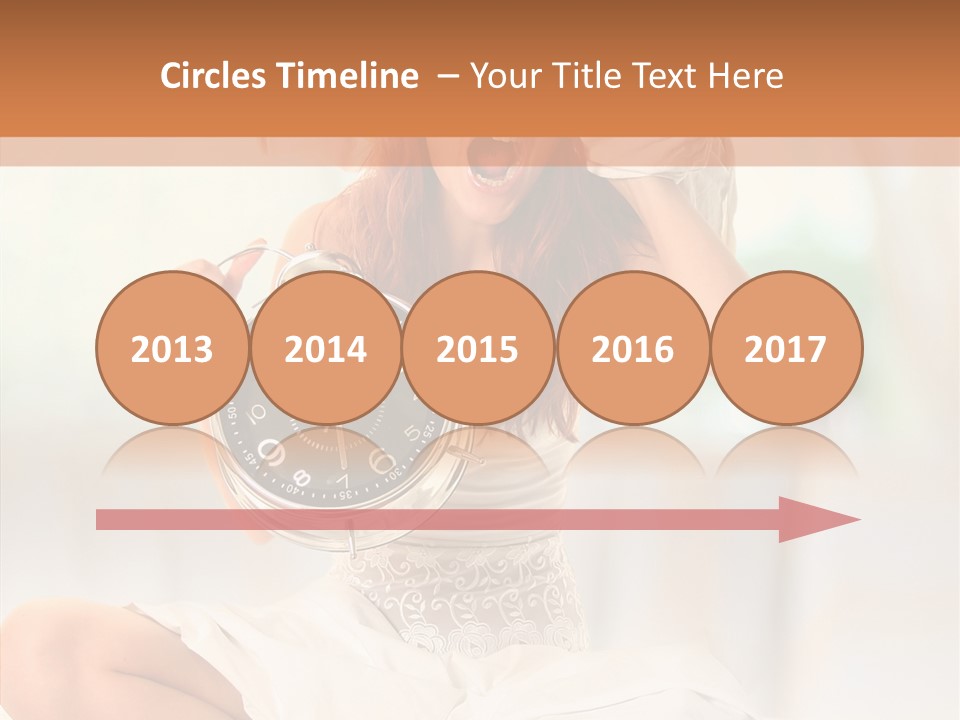 Female White Ring PowerPoint Template