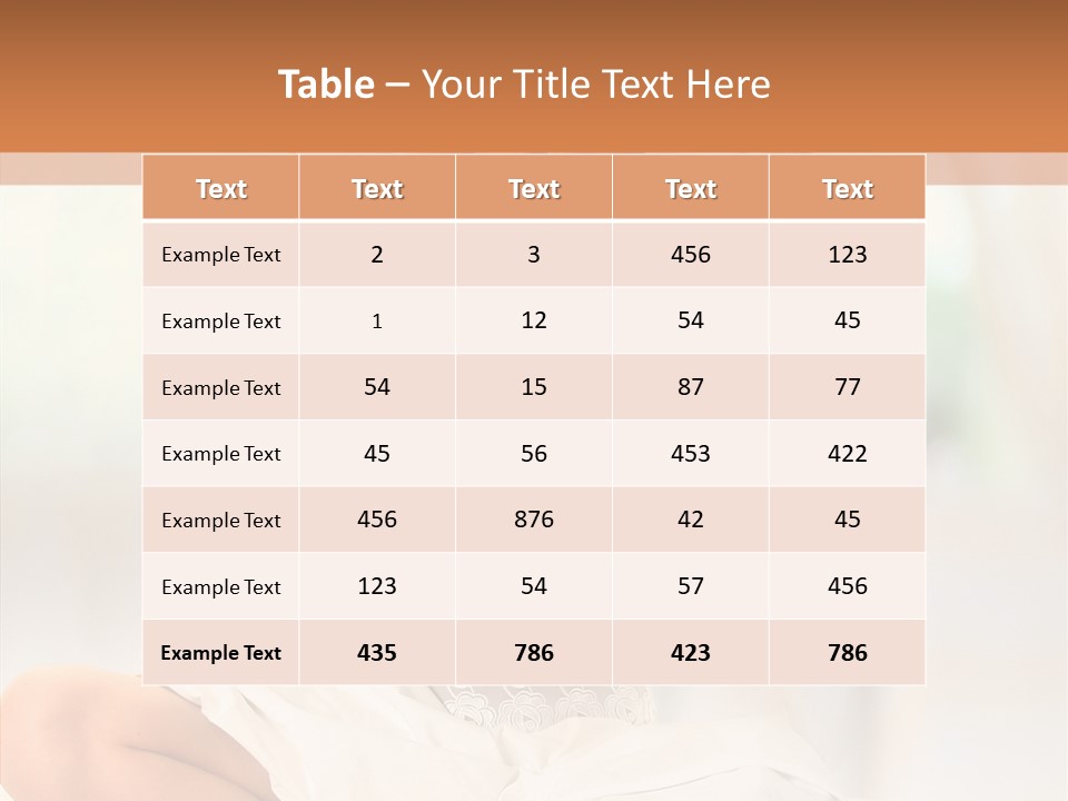 Female White Ring PowerPoint Template