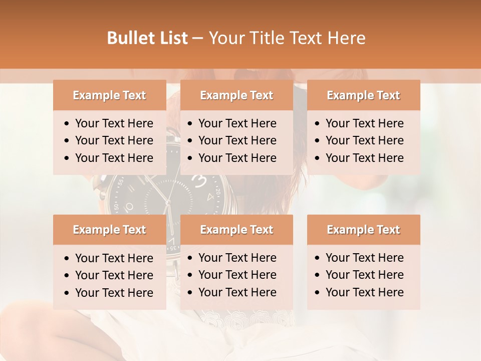 Female White Ring PowerPoint Template