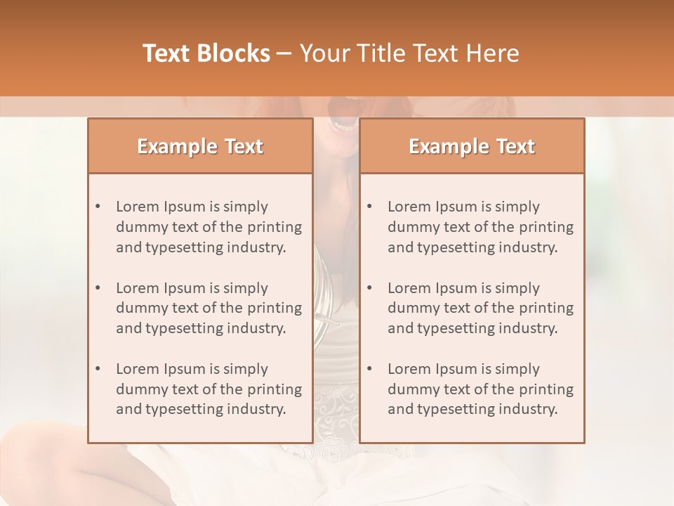 Female White Ring PowerPoint Template