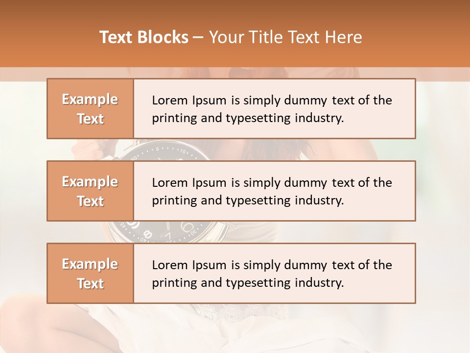 Female White Ring PowerPoint Template